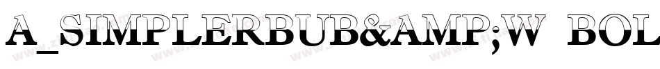 a_SimplerBUB&W Bold字体转换